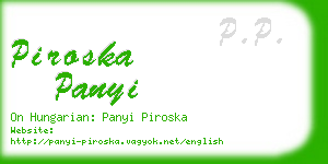 piroska panyi business card